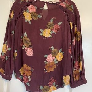 LOFT floral blouse